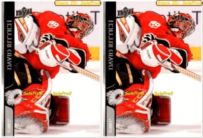 2x UPPER DECK 2020 DAVID RITTICH NHL CALGARY FLAMES GOALIE STAR MINT #30 LOT