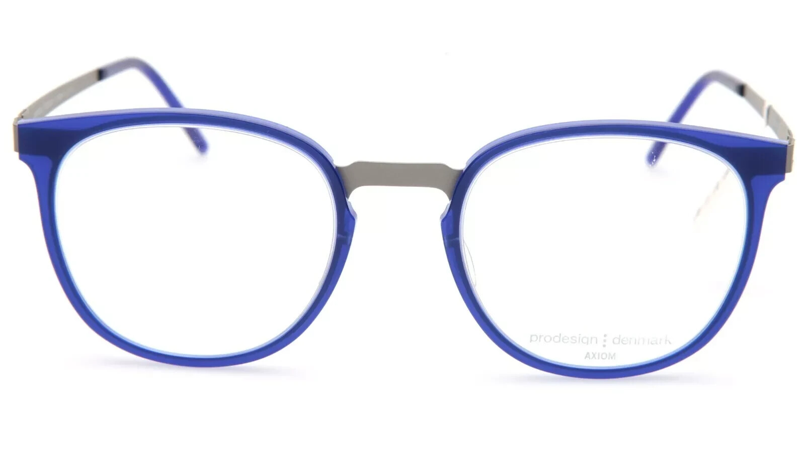 Monture optique ronde Prodesign Denmark Axiom 6514 bleue flexible