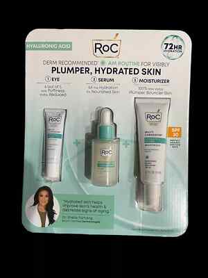 RoC Multi Correction Hydrate + Plump Eye Cream, Serum, Moisturizer W Sunscreen