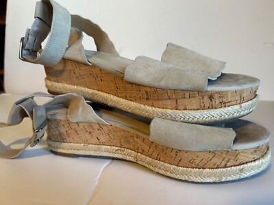 Marc Fisher Faithful Espadrilles Sandals Medium Natural Suede