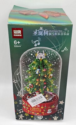 置物 Christmas tree ZUANPAI Z013 Christmas Tree Building Blocks Music Box 629 Piece