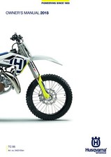 Husqvarna Owners Manual Book Guide 2018 TC 85 19/16 & 2018 TC 85 17/14