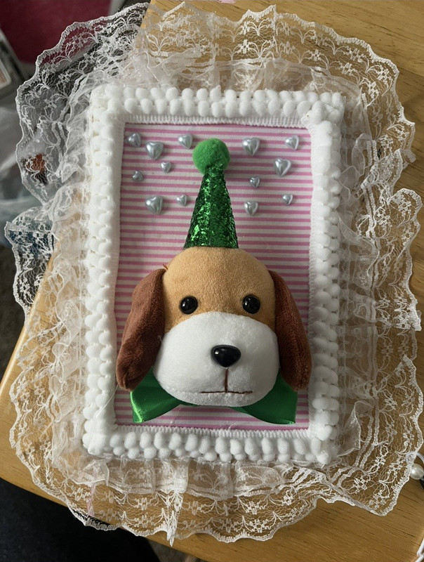 dog plushie taxidermy