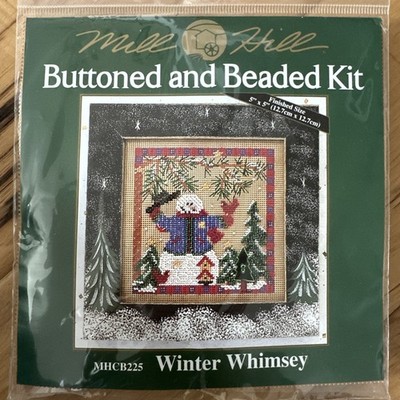 Vintage 2004 Mill Hill Buttoned And Beaded Kit ''Winter Whimsey''