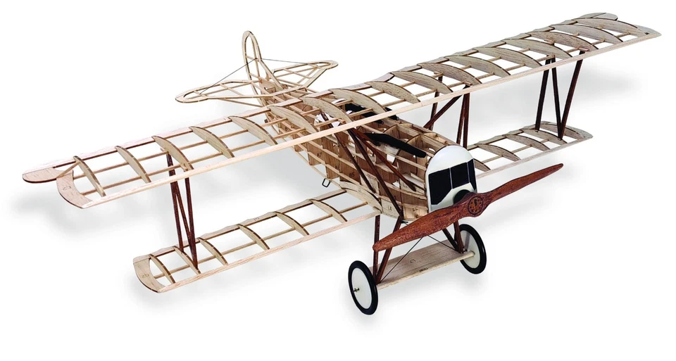 Guillow WWI Fokker D.VII Laser-Cut Balsa Wood Model Airplane Kit, 18" GUI-103 - Image 2 of 4