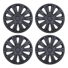 Matte Black 14 Inch Hubcaps Wheel Rim Covers Snap On For R14 Tire Steel Rims 4pc Matte Black 14 Inch Hubcaps Wheel Rim Covers Snap On For R14 Tire Steel Rims 4pc
