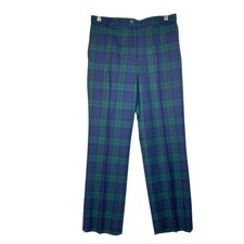 Pendleton Virgin Wool Tartan Dress Pants Women 8P Straight Classic Made USA