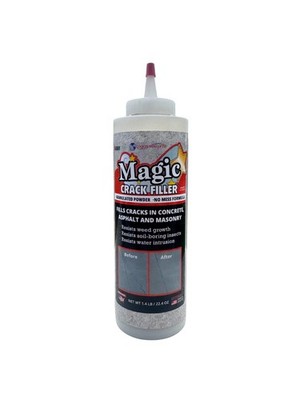 Gray 1.4 LB Magic Crack Filler Bottle - Easy, No-Mess Crack Repair for Concrete,