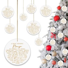 16 Pcs Nurse Appreciation Ceramic Ornaments, Thank You Keepsakes with Gold