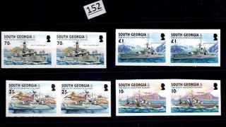 /// 2X SOUTH GEORGIA AND S. SANDWICH ISL MNH IMPERF SHIPS