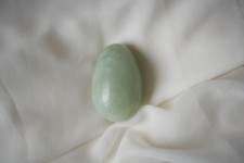 Jade egg, polished natural stone.