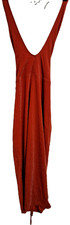 Fashion Nova Open Back Sparkly Maxi Dress, Burnt Orange, Size 2XL