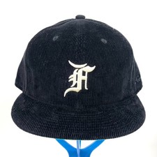New Era Fear of God Essentials Corduroy 59FIFTY Fitted Hat Size 7 1/2 Black New