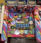 Lot Of Pokémon accessories: dice, coins 2 Charizard playmats, and 3 deck boxes. — photo 1