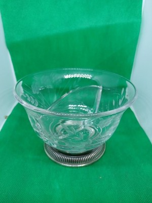 SterlingSilver and Glass Candy Dish Two section