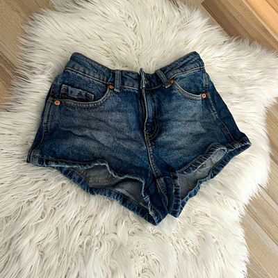 Tally Weijl Damen Jeans-Shorts Hotpants blau Gr. 38 Mid Rise