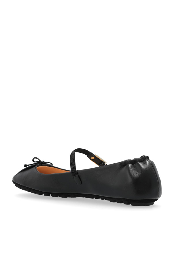 Fendi - Women - Leather ballerinas - Black thumbnail 5