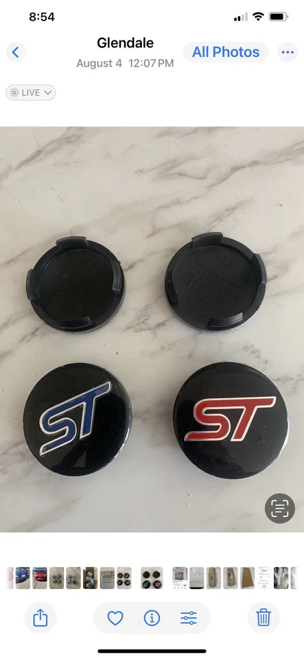 ⭐️ Tapacubos centrales Ford Focus Wheel 2000-2011 cromados OEM Foto 2 de 2