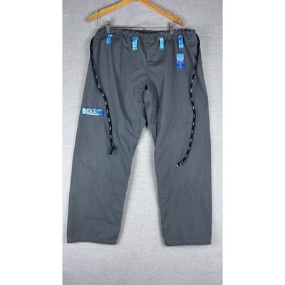 Flow Kimonos Air BJJ Gi Pants Charcoal Grey Ripstop Jiu Jitsu Grappling Mens A3H