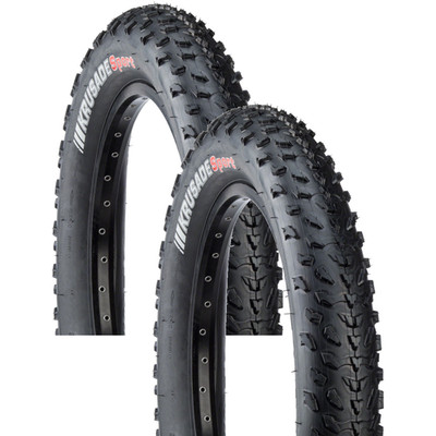 Pack of 2 Kenda Krusade Tire 20 x 4 Clincher Wire Black 60tpi Mountain Bike