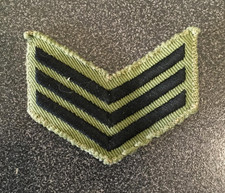 Original Rhodesia Airforce Sergeant Camo Cloth badge Rhodesian  RRAF Black Green