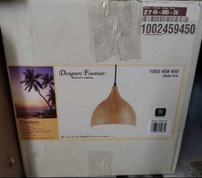 Designers Fountain Pendant Light Wood Style Finish Height-Adjustable Dome UL 35…