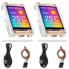 2 PCS ESP32 Display 2.8 Inch WiFi BT Dual-Core TFT Module Acrylic Case ILI9341