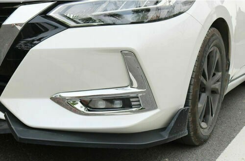 Fit For Nissan Sentra Sylphy 2020-2023 Chrome Front Bumper Fog Light Lamp Covers - Picture 7 of 7