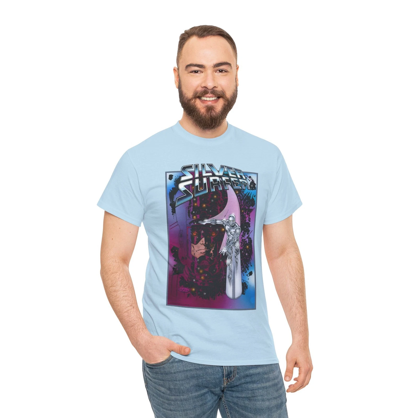 Silver Surfer & Galactus T-Shirt - John Byrne Art - Marvel Comics
