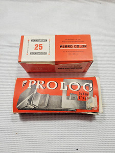 PROLOC Binder Locking Clamp & Perro Color Slides 2" x 2" Miniature Snap Shots