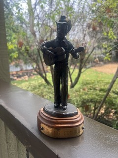 Antique vintage Ron Dean Singing Cowboy Rodeo Bronze Clad Sculpture 1984 /50