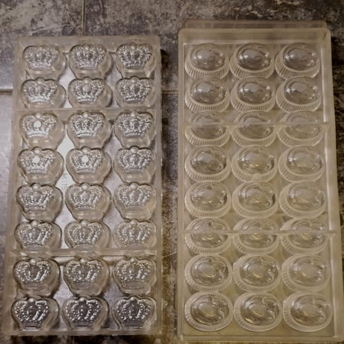 Polycarbonate Crown & Nuts Chocolate Bon Bon Molds Set Of 3
