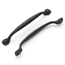 Black Iron Cabinet Handles 6.5 Inch High Quality Solid Metal Core Pulls