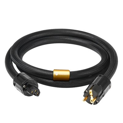 ATAUDIO HiFi 6N OFC Power Cable EU/US/AU Gold Plated for Amplifier Speaker