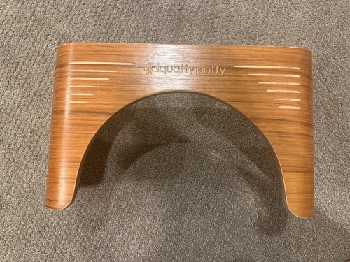 Squatty Potty Slim Teak Toilet Step Stool