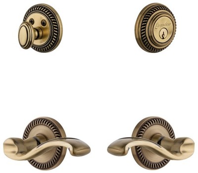 Grandeur NEWPRT_SP_ESET_238_RH Newport Solid Brass Right Handed - Brass