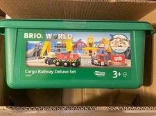 NEW. BRIO WORLD CARGO RAILWAY DELUXE SET. WOODEN TRAIN SET. Model 33097 SEALED