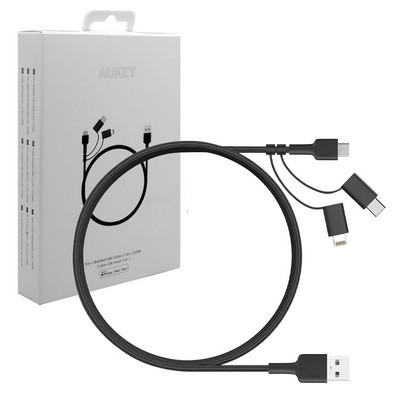 608119195008 CB-BAL5 3in1 fast Braided Quick Charge micro USB | USB C | Lightnin