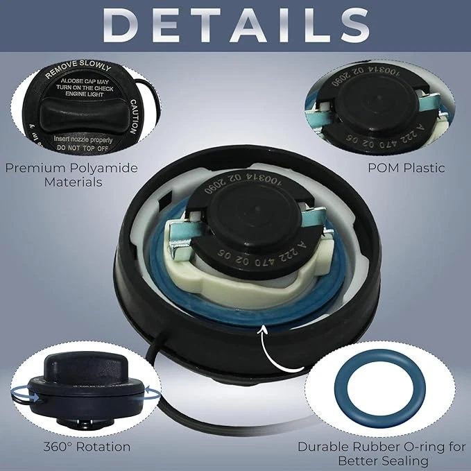 Tapa Gas Combustible 2224700205 para Mercedes S550 S450 S600 S550e W222 Clase S Foto 3 de 4