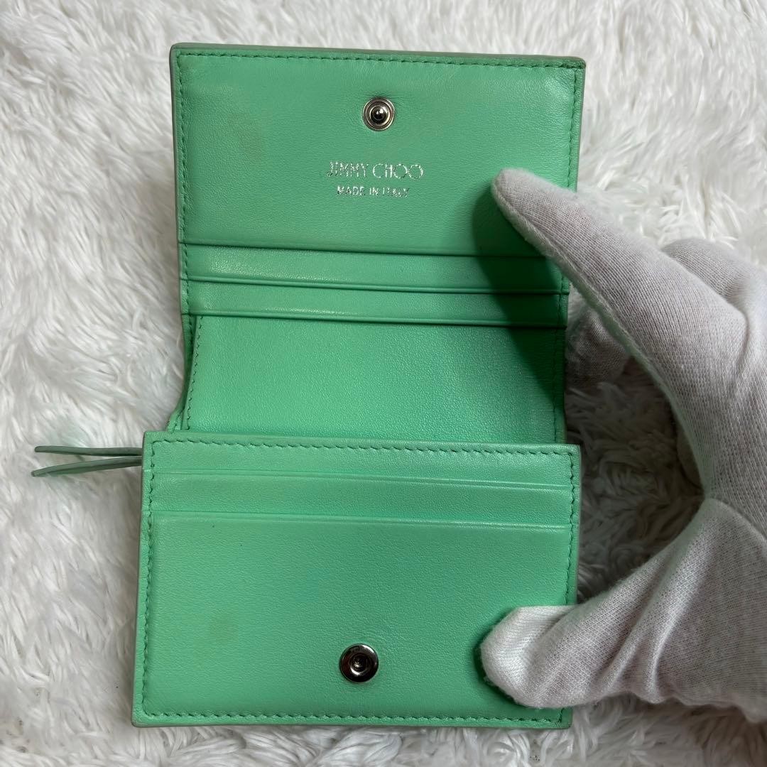 JIMMY CHOO Leather Python Embossed Bifold Wallet - image 11