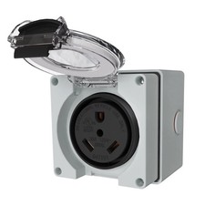 30Amp RV Power Outlet Box NEMA TT-30R Receptacle 125V Weatherproof ETL Listed