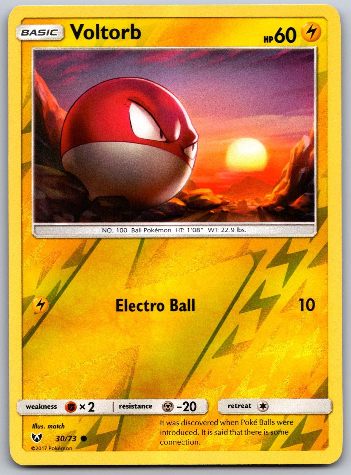 Voltorb 30/73 C Shining Legends Pokemon NM