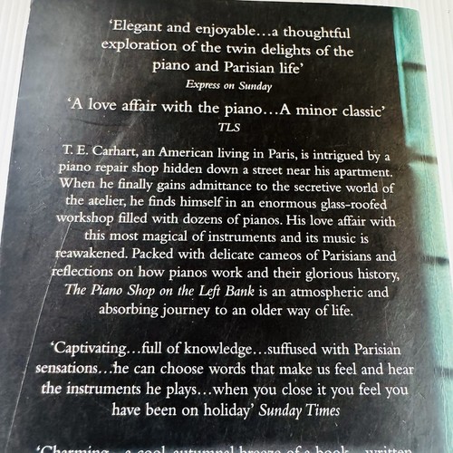The Piano Shop On The Left Bank by T E Carhart Book PB Biography Autobiography - Picture 13 of 15