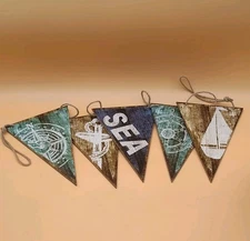 MDF Board Nautical Themed Flag Bunting Room Decor
