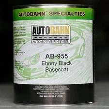Autobahn EBONY BLACK BaseCoat AB-955 GALLON Size Auto Paint GM WA 8555 High Teck