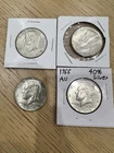 Lot Of (4) 40% Silver Kennedy Half Dollars - 1966, 1967, (2) 1968