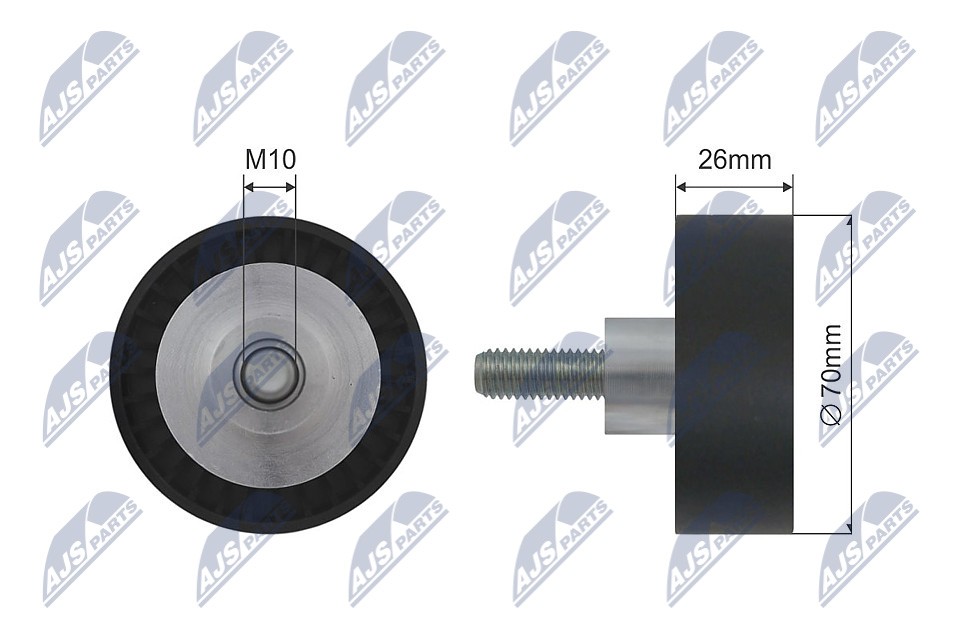 Fits NTY RNK-BM-009 PULLEY IDLER V-BELT
