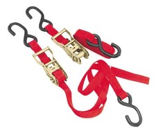 BikeMaster Ratchet Tie-Downs 1 x 66 Red