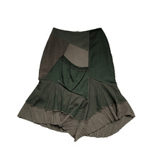euro vintage fairy patchwork midi skirt