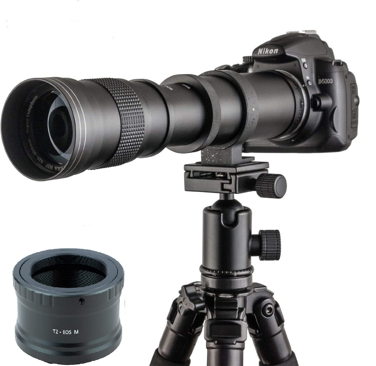 420-800mm Camera Lens Telephoto Zoom Lenses Compatible with Canon EOS RF Moun...